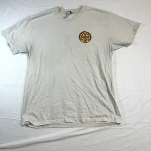 Vtg Independent Truck Company Skate Graphic T-Shirt Men Large Gray Short Sleeve